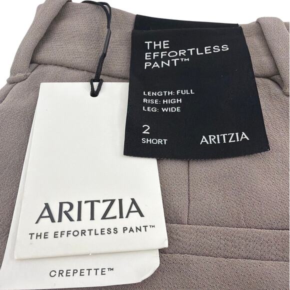 Aritzia Women's Turner Taupe The Effortless Pants Size 2 Short - Picture 3 of 11